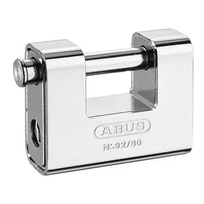 ABUS 9280C 92/80 80mm Monoblock Brass Body Shutter Padlock Carded