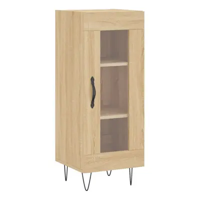 (sonoma oak) vidaXL Sideboard Storage Cabinet Cupboard Side Cabinet White Engineered Wood