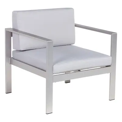 Garden Armchair SALERNO Metal Light Grey