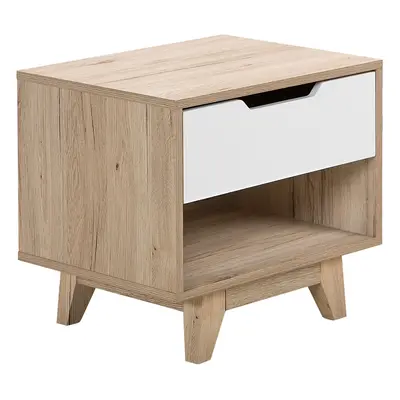 1 Drawer Bedside Table SPENCER White