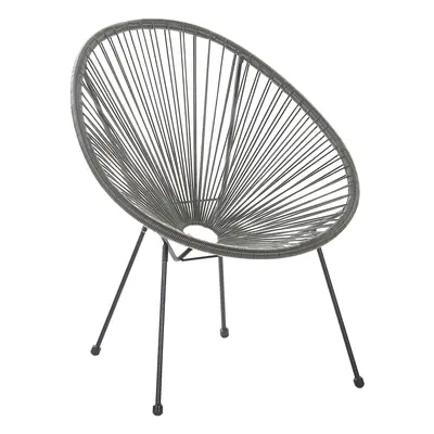 Garden Chair ACAPULCO II PE Rattan Dark Grey