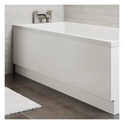 Modern Acrylic Side Bath Panel Gloss White Finish Bathroom