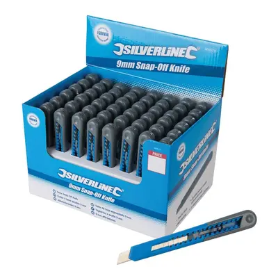 Silverline 9mm Snap-Off Knife Display Box 48pce - 48pce