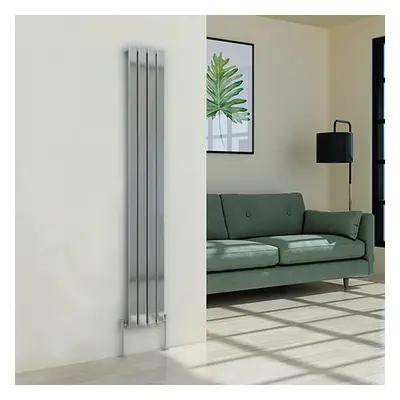 (1600 x 274mm Single, Chrome) Flat Panel Designer Radiator