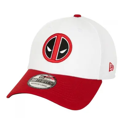 Deadpool 868122-large-xla Deadpool Logo Home Colors Era 39Thirty Fitted Hat, White & Red - Large