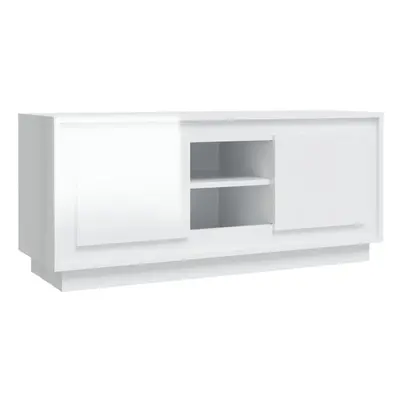 (high gloss white) vidaXL TV Cabinet TV Stand TV Unit Media Cabinet Sideboard Engineered Wood