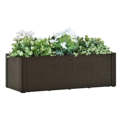 vidaXL Garden Raised Bed with Self Watering System Mocha cm Flower Planter