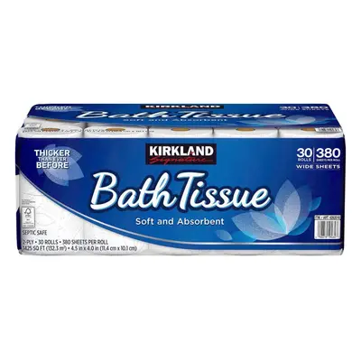 Kirkland Signature Bath Tissue, 2-Ply, Sheets, Rolls