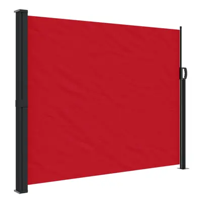 vidaXL Retractable Side Awning Outdoor Privacy Screen Shade Red 160x500 cm