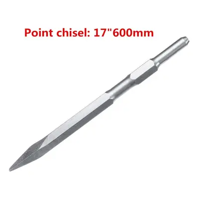 (Point chisel:17*600mm) 17mm SDS Plus Chisel Flat/Point/U Type For Electric Hammer Drill Jackham