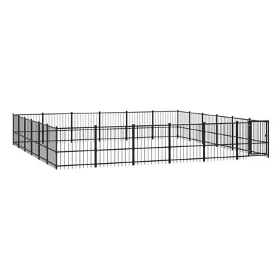 (582 x x cm) vidaXL Outdoor Dog Kennel Steel Dog Crate Pet Cage Puppy Enclosure Multi Sizes