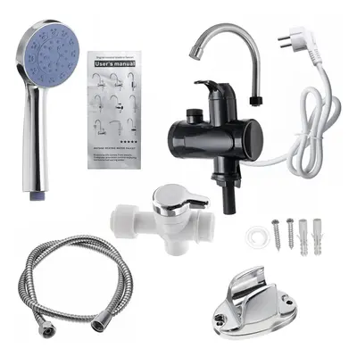 (US, With Shower) Electric Faucet Tap Hot Water Heater Instant For Home Bathroom Kitchen