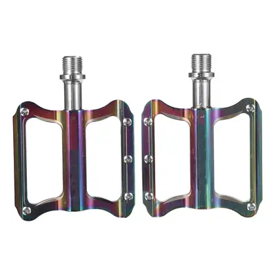 (Colorful) Pair Of Bike Pedals Anti-slip Mountain Road Bike Platform Aluminum Alloy Bicycle Flat