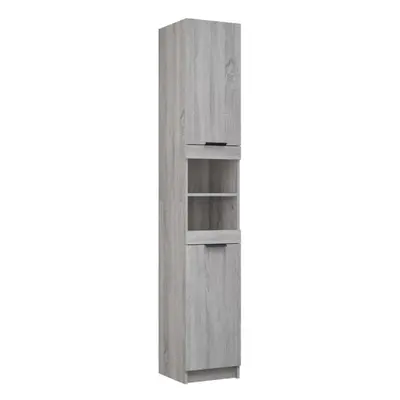 (Grey sonoma) vidaXL Bathroom Cabinet Washroom Storage Cabinet Cupboard Engineered Wood