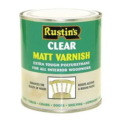 Rustins POMC5000 Polyurethane Varnish Matt Clear Litre