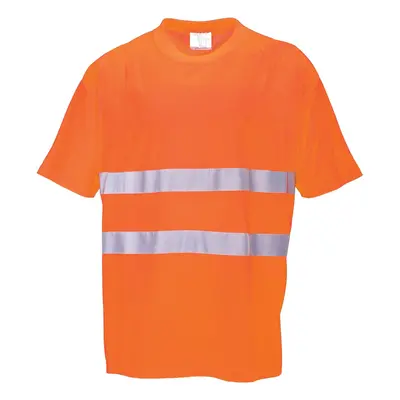 (XL, Orange) Portwest Cotton Comfort Reflective Safety T-Shirt (Pack of 2)