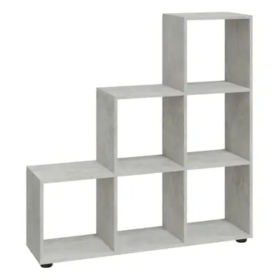 (Concrete grey, x x cm(L x W x H)) vidaXL Staircase Bookcase Book Shelf Storage Rack Bookshelf E