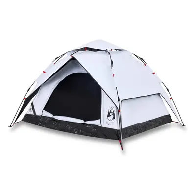 (White blackout, x x cm) vidaXL Camping Tent Dome Tent Lightweight Tent Blackout Fabric Quick Re