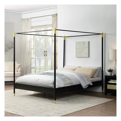 (King) Codicote Modern Poster Black Metal Bed Frame