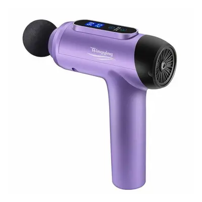 (Purple, US Plug) LCD Display Deep Tissue Massager Speed Modes Rechargeable Deep Muscle Massager