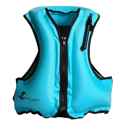 (Blue) Adult Inflatable Swim Vest Life Jacket