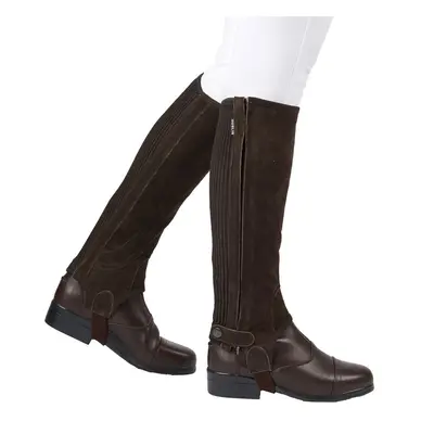 (Brown, Adults X-Small) Dublin Adults Suede Half Chaps