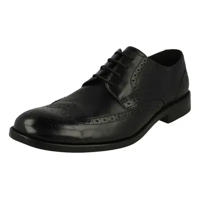 (UK 7, Black) Mens Clarks Formal Brogue Detailed Shoes James Wing - G Fit