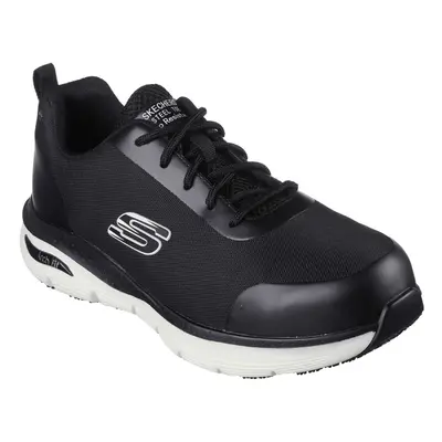 (12UK /47EU /13US, Black/White) Skechers Safety Trainers Steel Safety Toe S3 SRC Breathable Arch