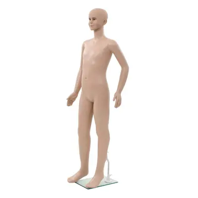 vidaXL Full Body Child Mannequin with Glass Base Beige 140cm Display Dummy