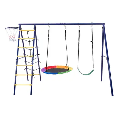 4-in-1 Outdoor Kid Swing Playset