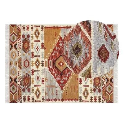 Wool Kilim Area Rug x cm Multicolour PROSHYAN