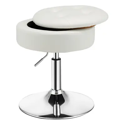 Tufted Vanity Swivel Stool Height Adjustable Accent Storage Ottoman