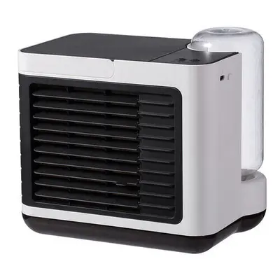 (White) USB Charging Negative Ion Air Conditioning Fan Desktop Air Cooler Small Mini Water Cooli