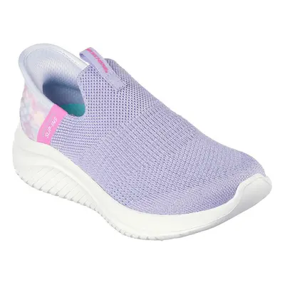 (12.5 UK Child, Lavender/Multicoloured) Skechers Girls Ultra Flex 3.0 - Colory Wild Trainers