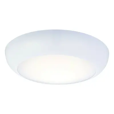 Round LED Bulkhead Ceiling Light 12W Cool White IP65 Gloss White Bathroom Lamp