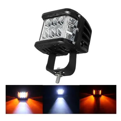 12V 10V-48V LED Work Fog Light Side Shooter Combo Dual Color Driving Offroad SUV Truck