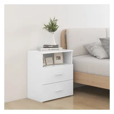 vidaXL Bed Cabinet White Home Bedroom Bedside Storage Cabinet Nightstand Set