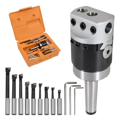 vidaXL Boring Tool Set Pieces mm Boring Head MT2-F1-12 Machine Tool