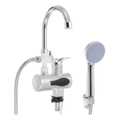 (EU Plug+Faucet+Shower) Instant Electric Faucet Tap Hot Water Heater LED Display Bathroom Kitche