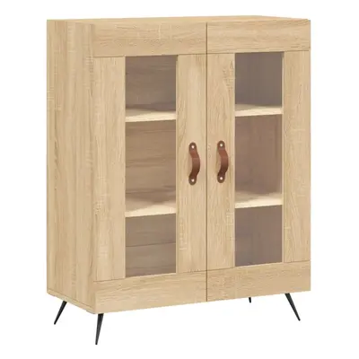 (sonoma oak) vidaXL Sideboard Storage Cabinet Cupboard Side Cabinet White Engineered Wood