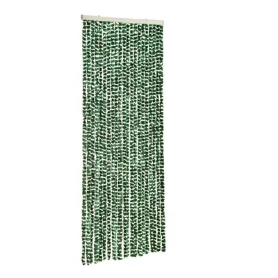 vidaXL Fly Curtain Door Curtain Fly Screen Green and White 100x200 cm Chenille