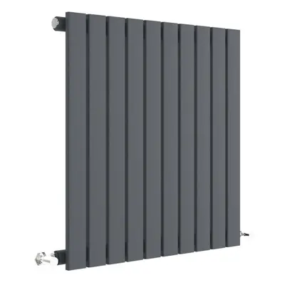 Square Horizontal Single Panel Radiator - 600mm x 586mm - BTU - Anthracite