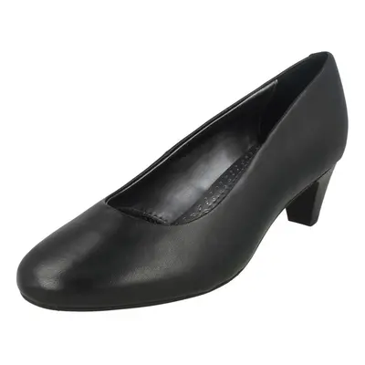 (UK 5, Black) Ladies Padders Court Shoe Jane - 2E Fit