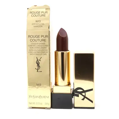 (N13 Effortless Maroon) Yves Saint Laurent Rouge Pur Couture Satin Colour Lipstick 0.13oz New Wi