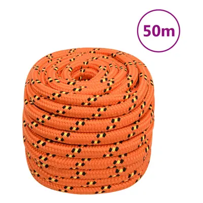 (orange, mm/ m) Marine Rope Dock Coil Boat Line Polypropylene Rope Multi Sizes Multi Colours