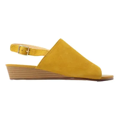 Mena Lily | Ochre Yellow Nubuck | Womens Slingback Sandals