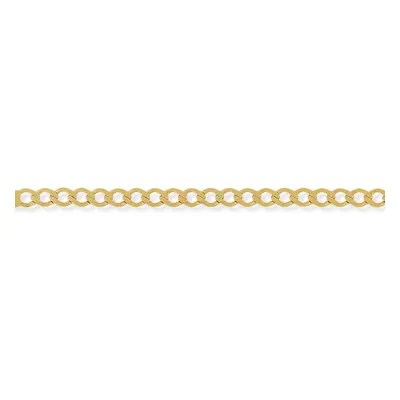 (18) Jewelco London 9ct Yellow Gold - High Performance Curb Pendant Chain Necklace - 5.2mm gauge