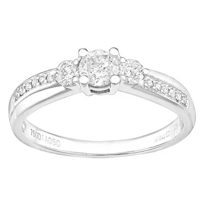 (N) Jewelco London Women 18ct (750) White Diamond Engagement Ring