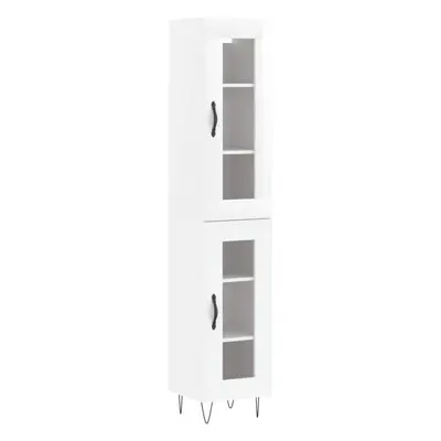 (high gloss white, glass door) vidaXL Highboard Sideboard Storage Cabinet Home Side Cabinet Engi