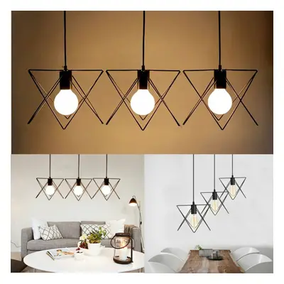 3 In Metal Vintage Ceiling Light Pendant Lamp Cage Lampshade Fixture Chandelier Indoor Lighting